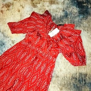 Zara Cutwork Embroidery Puff Sleeve Dress - NWT